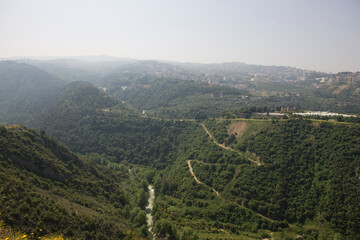 Lebanon landscape on a sunny spring day