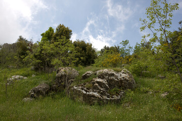 Lebanon. Landscape on a cloudy spring day.