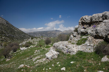 Lebanon. Landscape on a cloudy spring day.
