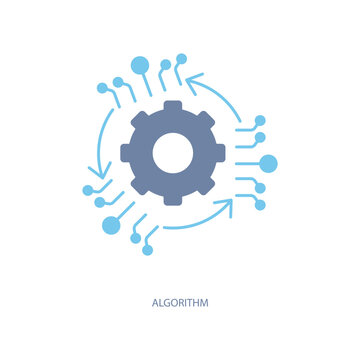 algorithm concept line icon. Simple element illustration. algorithm concept outline symbol design.