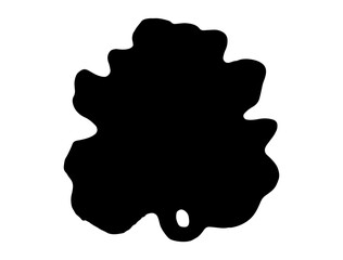 Leaf shape bowl silhouette vector art