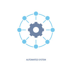 
automated system concept line icon. Simple element illustration. automated system concept outline symbol design.