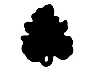 Leaf shape bowl silhouette vector art