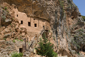 Lebanon. Monastery of St. Anthony on a cloudy spring day.