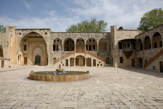 Beit at Din Palace Lebanon on a cloudy autumn day
