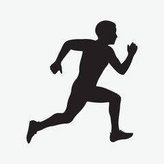 Fototapeta na wymiar running man silhouette vector design illustration