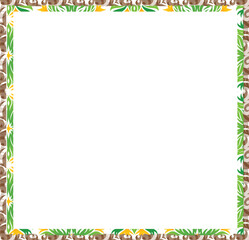 Luxury colorful border frame design