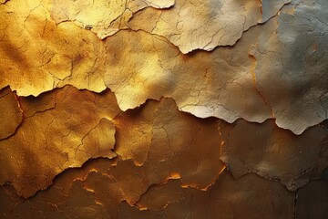 Golden cracked texture - obrazy, fototapety, plakaty