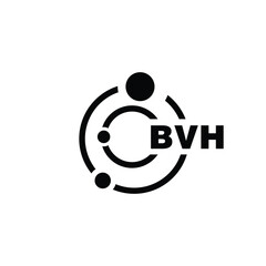 BVH letter logo design on white background. BVH logo. BVH creative initials letter Monogram logo icon concept. BVH letter design