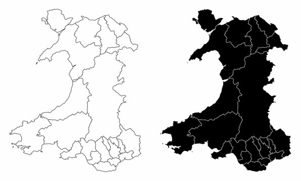 Wales administrative maps