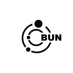 BUN letter logo design on white background. BUN logo. BUN creative initials letter Monogram logo icon concept. BUN letter design