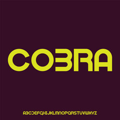 cobra retro typeface, victorian vintage display font vector alphabet set