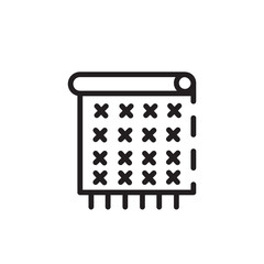 Art Textile Cotton Line Icon