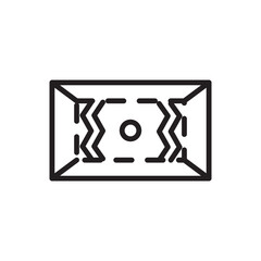 Carpet Floor Fabric Line Icon