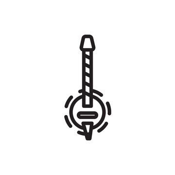 Bango Guitar Music Line Icon