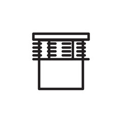 Curtain Decor Fabric Line Icon