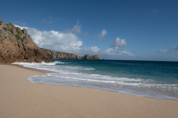 The beach at Porthcurno Cornwall 