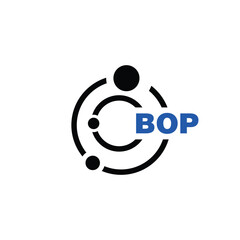 BOP letter logo design on white background. BOP logo. BOP creative initials letter Monogram logo icon concept. BOP letter design - obrazy, fototapety, plakaty