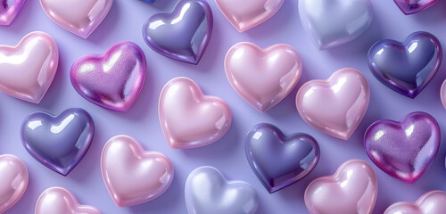 background of pink hearts