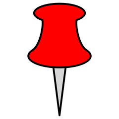 red push pin illustration