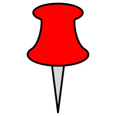 red push pin illustration