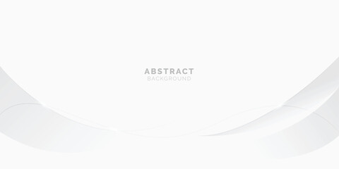 Minimalist white and grey abstract background design with dynamic waves effect concept of digital futuristic technology vector illustrations. vector gray background.