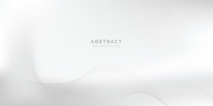 Minimalist white and grey abstract background design with dynamic waves effect concept of digital futuristic technology vector illustrations. vector gray background.