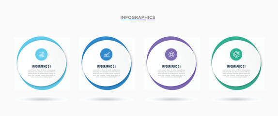 Business infographic label design and infographics template with 4-5-6 options or steps. Can be used for process, diagram, presentations, workflow layout, banner, flowchart, annual report, info graph. - obrazy, fototapety, plakaty