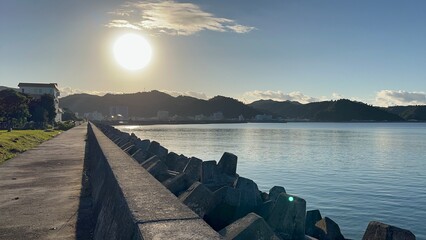 sunrise over the lake okinawa