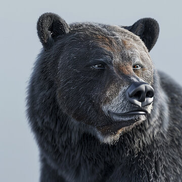 3d rendered photo of View of wild bear