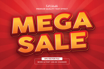 Mega Sale Editable Text Effect Font Style