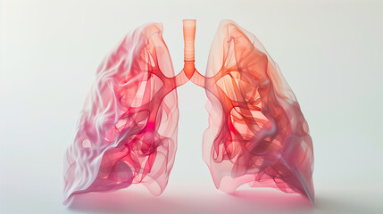 3d rendered illustration of a human lungs. - obrazy, fototapety, plakaty