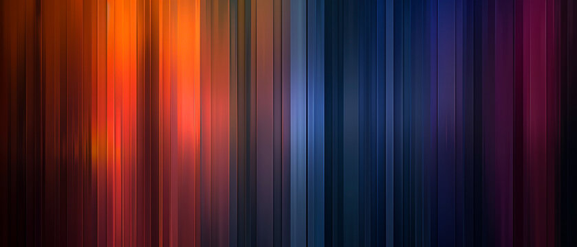 Elevate your creations with this vibrant abstract gradient. Vertical blurred lines blend harmoniously in an ultra wide red blue yellow green purple pink banner. Ideal for design, wallpaper, art