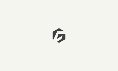 initials letter cg simple monogram logo design vector illustration