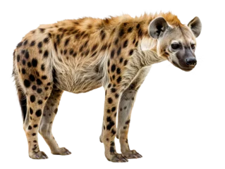 Photo sur Plexiglas Hyène hyena png side view cutout isolated on white and transparent background