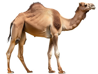 camel png side view cutout isolated on white and transparent background