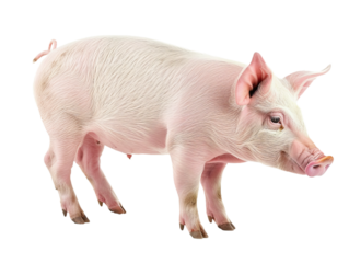 pig png side view cutout isolated on white and transparent background