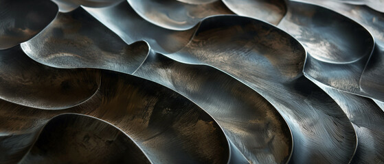 Acid etched and sandblasted distressed steel surface. Industrial metallic aesthetic. Graphic resource background and wallpaper.