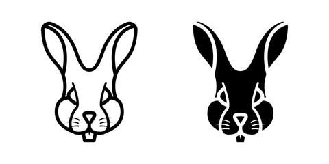 Rabbit icon. for mobile concept and web design. vector illustration