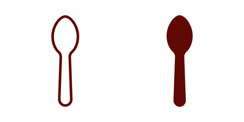 Spoon icon. for mobile concept and web design. vector illustration - obrazy, fototapety, plakaty