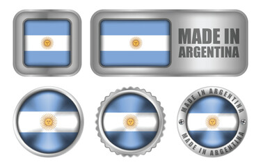 Made in Argentina Seal Badge or Sticker Design illustration