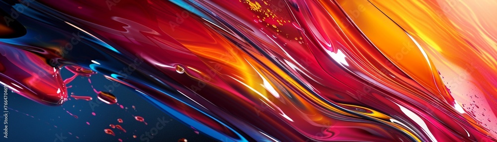 Poster bring your brand to life with a dynamic twist! embrace the bold colors and shapes of abstract art fr