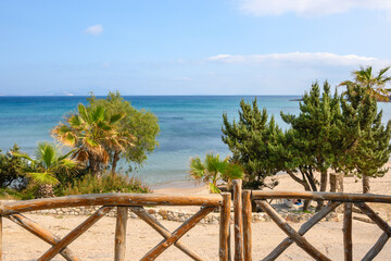 Paradise Beach, the most famous beach on the island of Kos. Greece