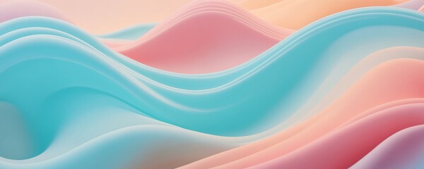 Abstract pastel waves