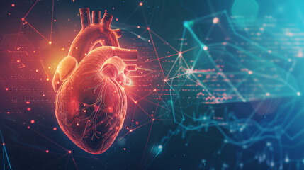 Pulsating Heart: Symbol of Health and Medical Innovation. Generative AI