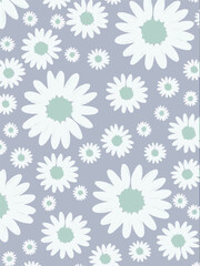 Daisy flower seamless pattern