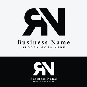 R, N, RN letter Logo Design. Alphabet RN initial logo vector Illustration