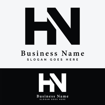 H, N, HN letter Logo Design. Alphabet HN initial logo vector Illustration