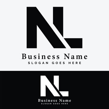 N, L, NL letter Logo Design. Alphabet NL initial logo vector Illustration