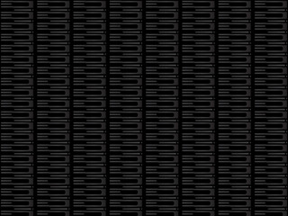 Black metal texture steel background. Perforated metal sheet.